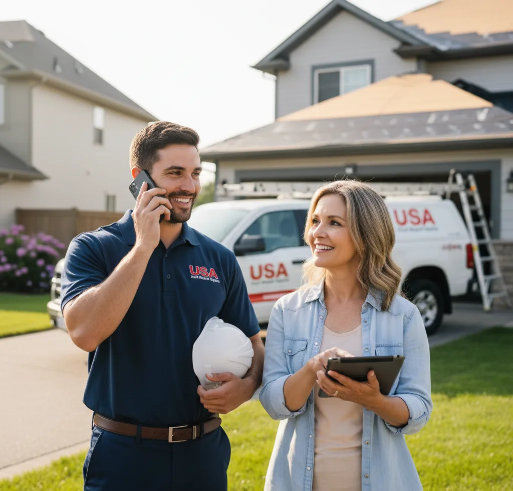 USA Roof Repair Experts customer support in Roberts